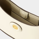 Sac Hobo Robinson Crescent - Tory Burch - Cuir - Blanc
