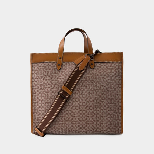 Tote Bag Field 40 - Coach - Cuir - Cocoa