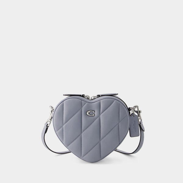 Sac À Bandoulière Heart - Coach - Cuir - Gris Bleu