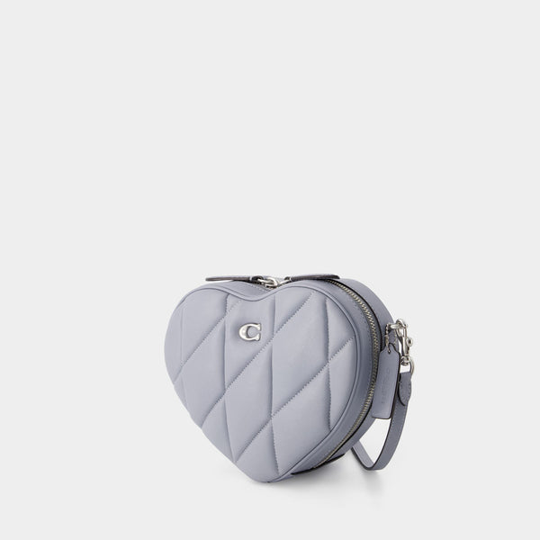 Sac À Bandoulière Heart - Coach - Cuir - Gris Bleu