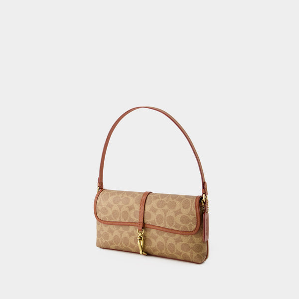 Sac Porté Épaule Hamptons - Coach - Toile - Tan Rust