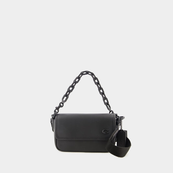Sac À Bandoulière Charter Flap 18 - Coach - Cuir - Noir