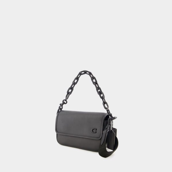 Sac À Bandoulière Charter Flap 18 - Coach - Cuir - Noir