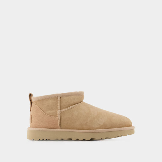 Bottines Classic Ultra Mini - Ugg - Cuir - Beige