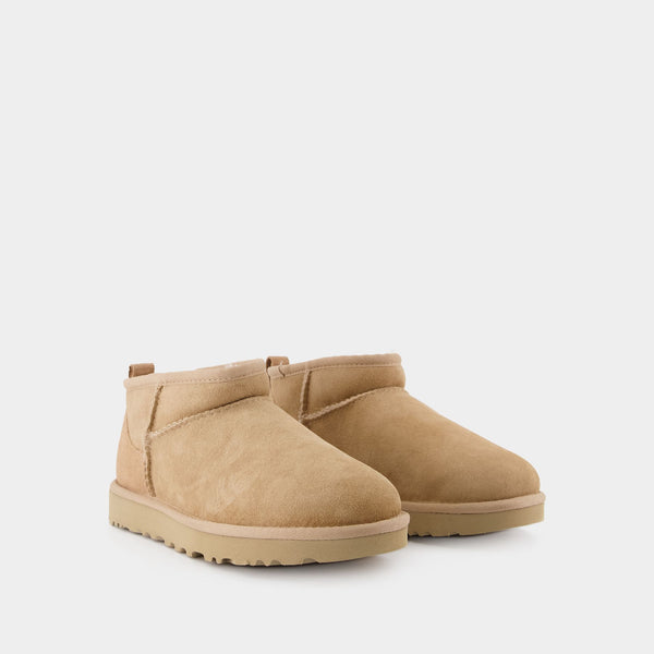 Bottines Classic Ultra Mini - Ugg - Cuir - Beige