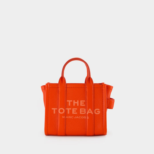Tote bag The Micro Tote - Marc Jacobs - Cuir - Orange