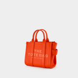 Tote bag The Micro Tote - Marc Jacobs - Cuir - Orange