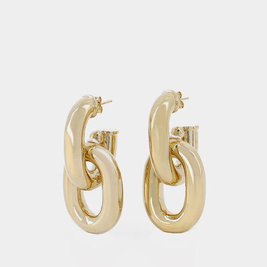 Boucles D'Oreille Xl Link Hoops - Paco Rabanne - Métal - Doré