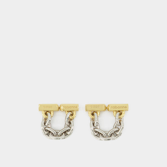 Boucles D'Oreille Xl Link Chain - Paco Rabanne - Métal - Argenté/Doré