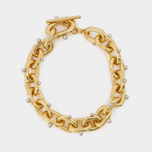 Collier Xl Link Neck - Paco Rabanne - Métal - Doré/Argenté