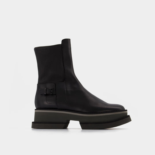 Bottines Bey en Cuir Noir