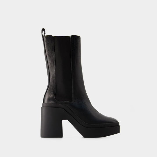 Bottines Nolan1 - Clergerie - Cuir - Noir