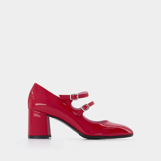 Escarpins Alice - Carel - Cuir Verni - Rouge