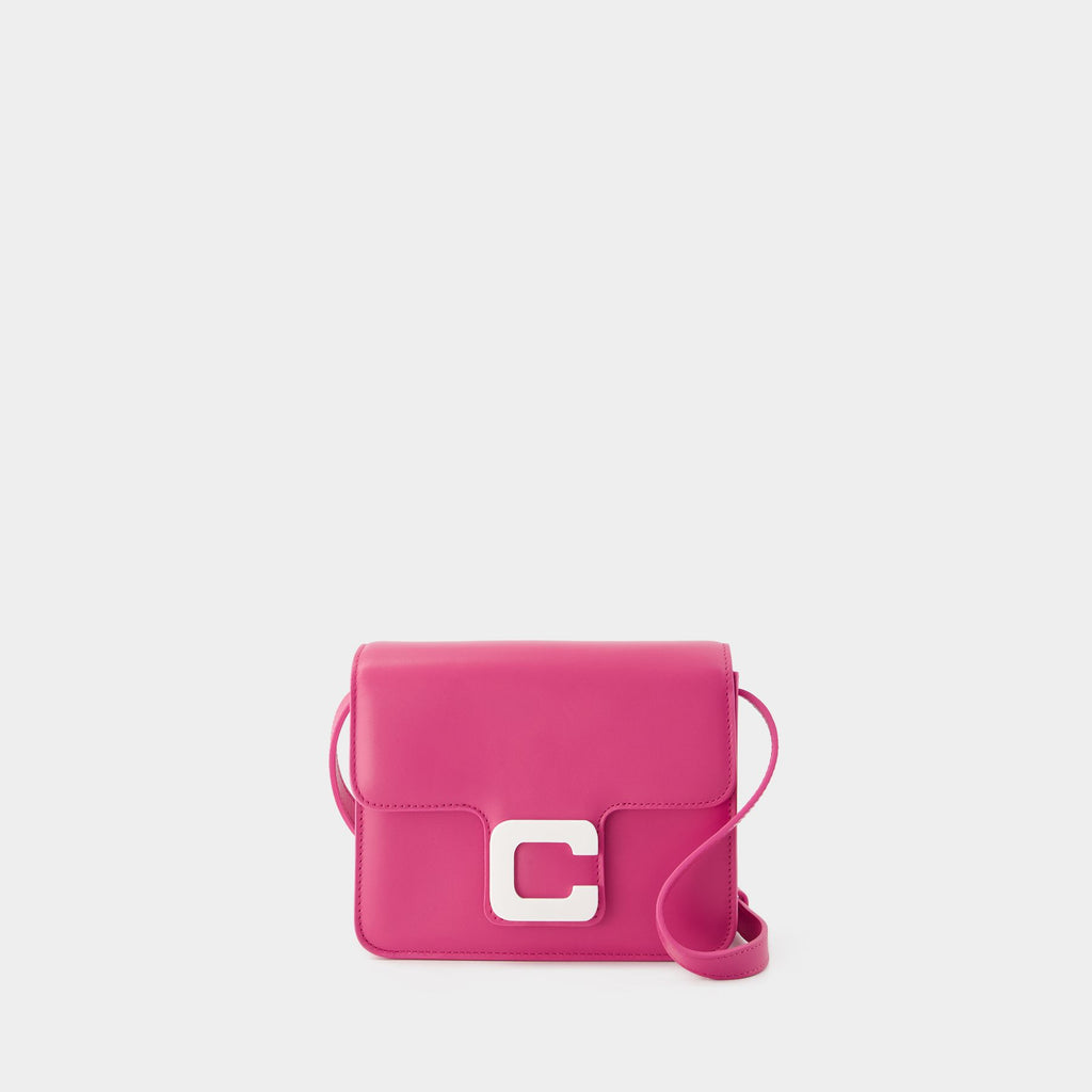 Sac Bandouli re Michelle Carel Cuir Rose Fushia