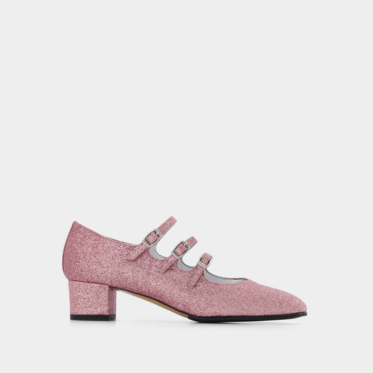 Escarpins Kina - Carel - Cuir - Glitter Rose