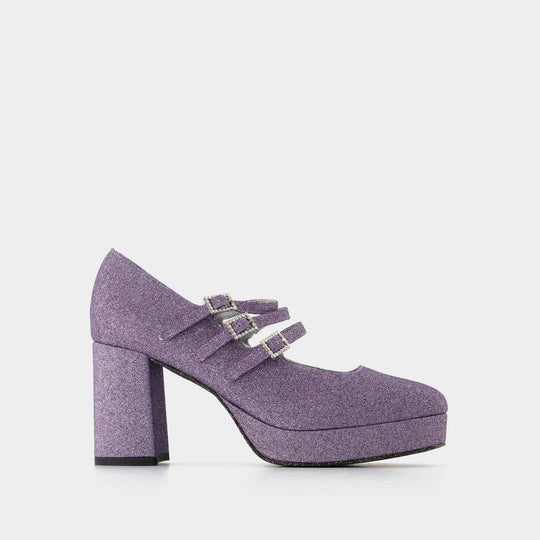 Escarpins Pigalle - Carel - Cuir - Mauve