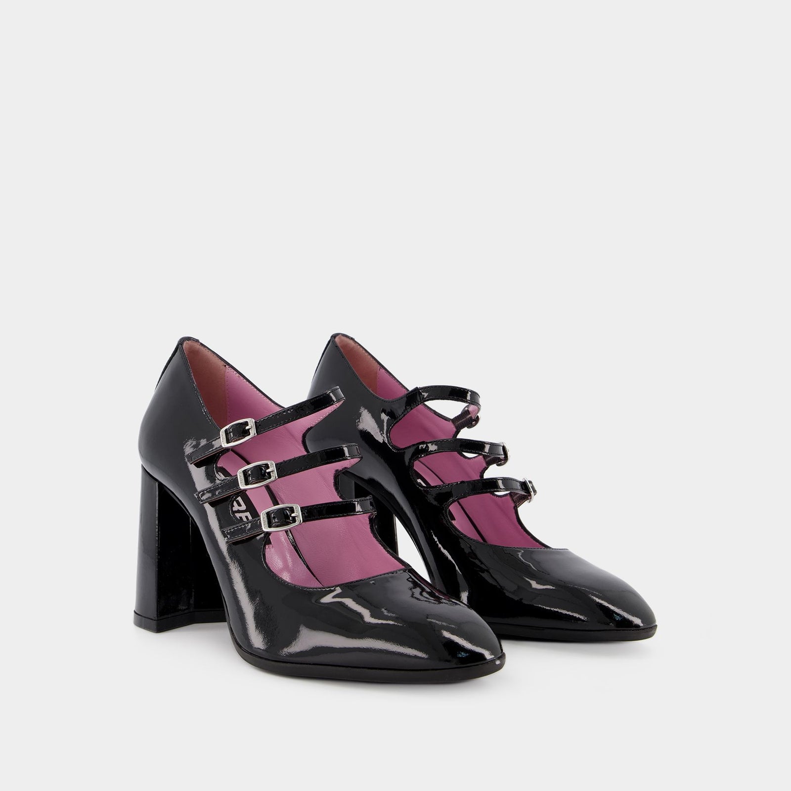 Escarpins Keel Carel Cuir Verni Noir