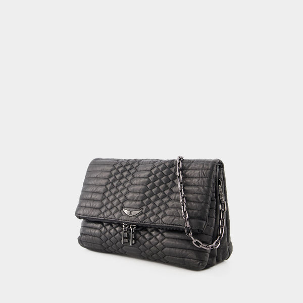 Sac Hobo Rocky Mat - Zadig & Voltaire - Cuir - Noir