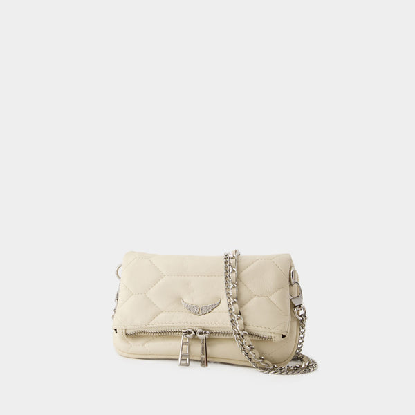 Sac Hobo Rock Nano - Zadig & Voltaire - Cuir - Blanc