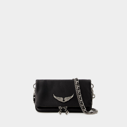 Sac Hobo Rock Nano - Zadig & Voltaire - Cuir - Noir/Argenté