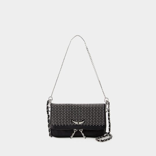 Sac Hobo Rock Nano Plumetis - Zadig & Voltaire - Cuir - Noir