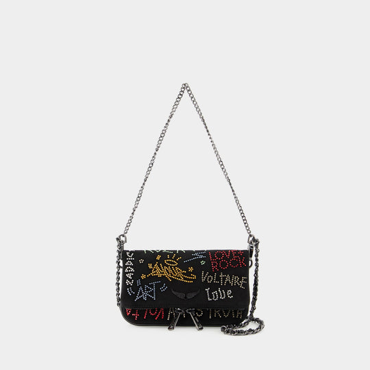 Sac Hobo Rock Nano Strass - Zadig & Voltaire - Cuir - Noir