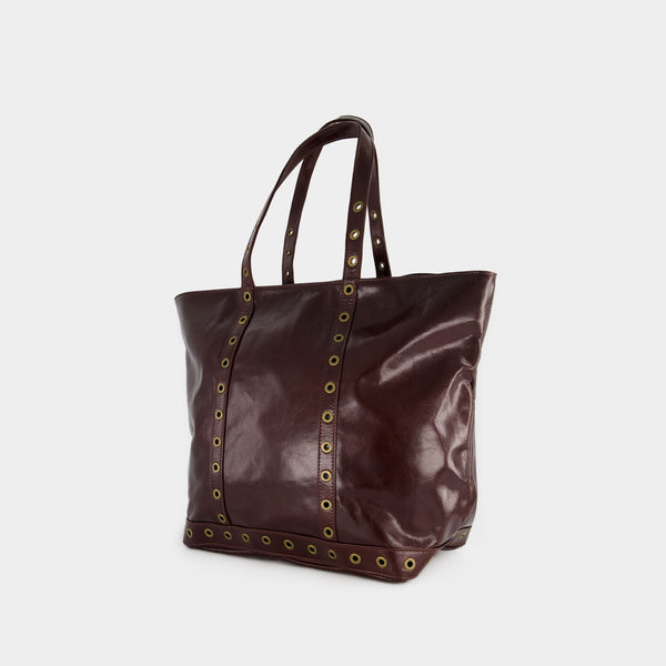 Cabas L - Vanessa Bruno - Cuir - Chocolat