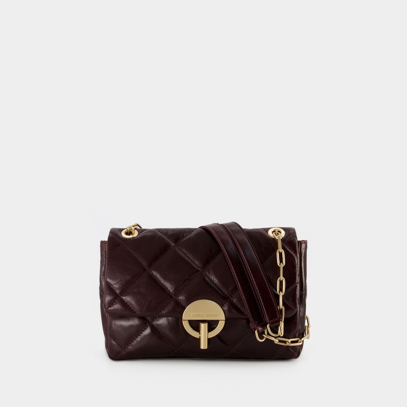 Sac Moon Mm Vanessa Bruno Cuir Chocolat - Main Image