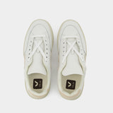 Sneakers V-12 - Veja - Cuir - Blanc/Sable