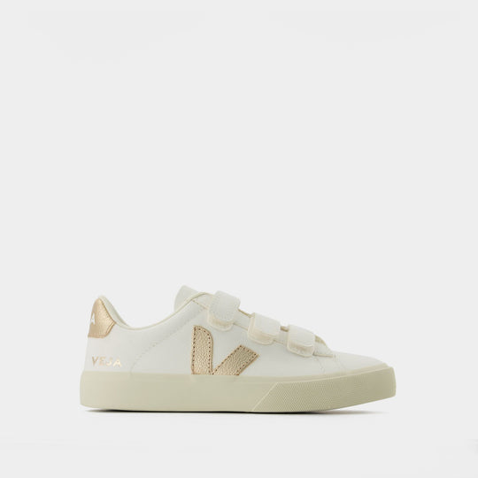 Sneakers Recife Logo - Veja - Cuir - Blanc/Platine