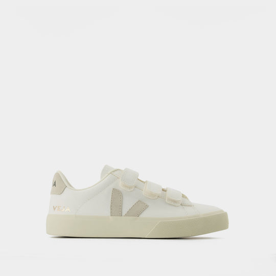 Sneakers Recife Logo - Veja - Cuir - Blanc/Beige