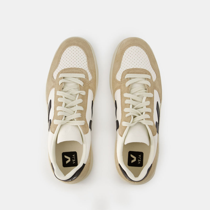 Sneakers V-10 - Veja - Cuir - Blanc Sahara