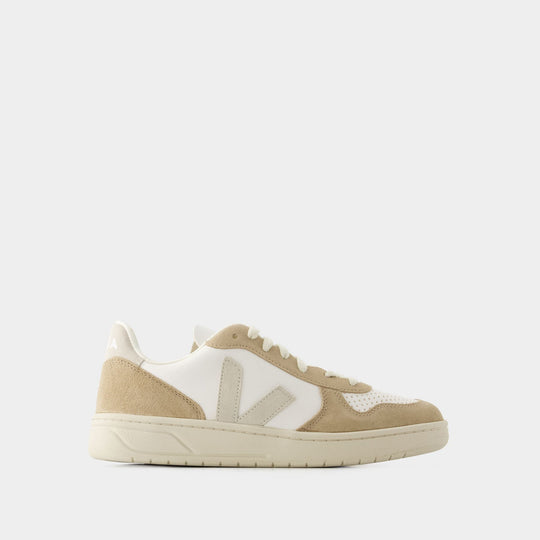 Sneakers V-10 - Veja - Cuir - Blanc Sahara