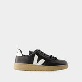 Sneakers V-12 - Veja - Cuir - Noir/Blanc