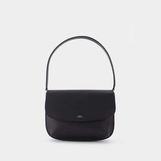 Sac Porté Épaule Sarah - A.P.C. - Cuir - Noir