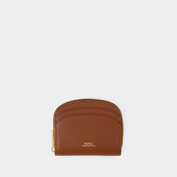 Porte Monnaie Compact Demi Lune Mini - A.P.C - Cuir - Jaune