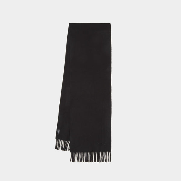 Écharpe Ambroise Brodée - A.P.C. - Laine - Noir