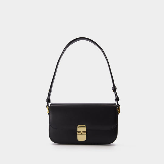 Sac Grace Baguette en Cuir Noir