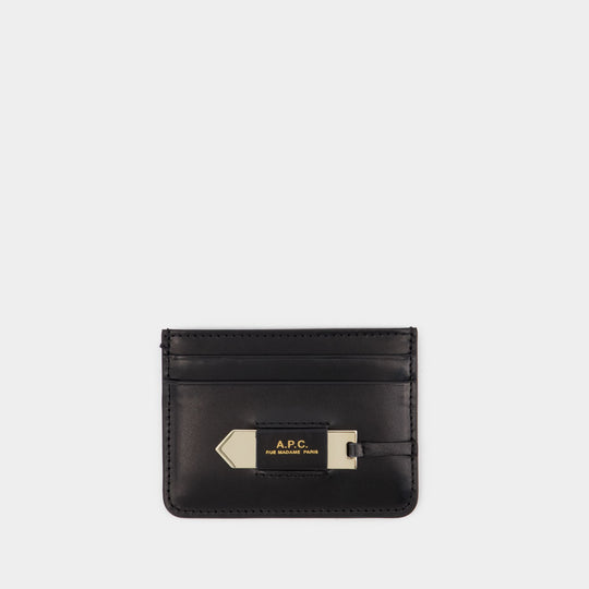 Porte Carte Charlotte - A.P.C. - Cuir - Noir