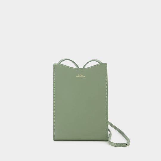 Pochette Neck Pouch Jamie - A.P.C - Cuir - Vert
