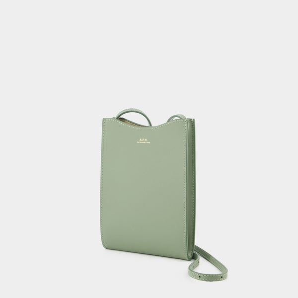 Pochette Neck Pouch Jamie - A.P.C - Cuir - Vert