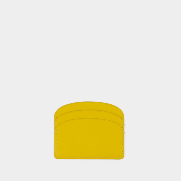Porte Cartes Demi-Lune - A.P.C - Cuir - Jaune