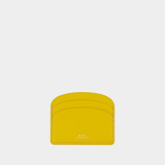 Porte Cartes Demi-Lune - A.P.C - Cuir - Jaune