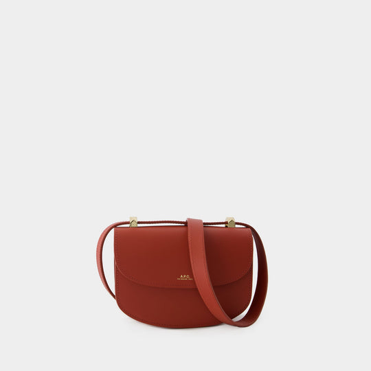 Sac à Bandoulière Geneve Mini - A.P.C. - Cuir - Rouge