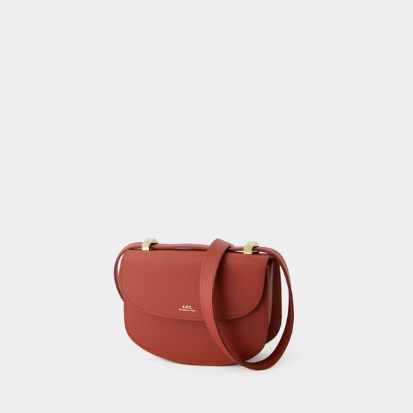 Sac à Bandoulière Geneve Mini - A.P.C. - Cuir - Rouge