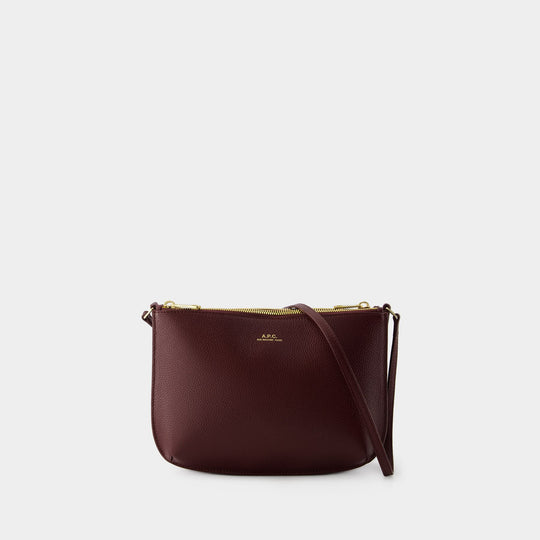 Sac à Bandoulière Sarah - A.P.C. - Cuir - Rouge