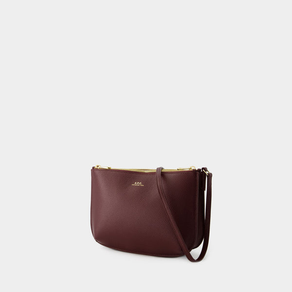Sac à Bandoulière Sarah - A.P.C. - Cuir - Rouge