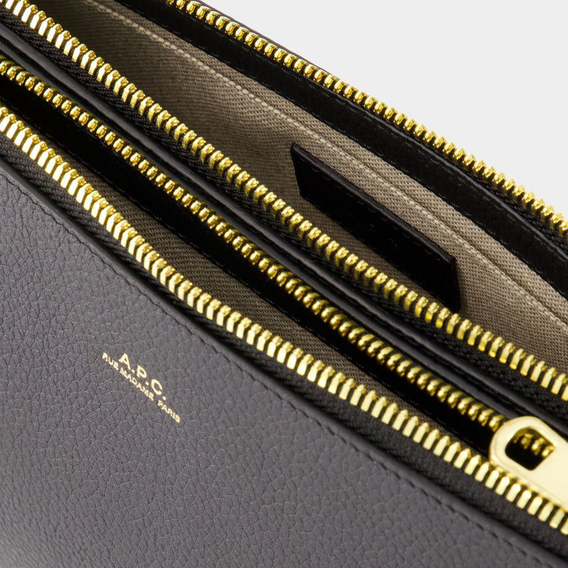 Sac à Bandoulière Sarah - A.P.C. - Cuir - Noir
