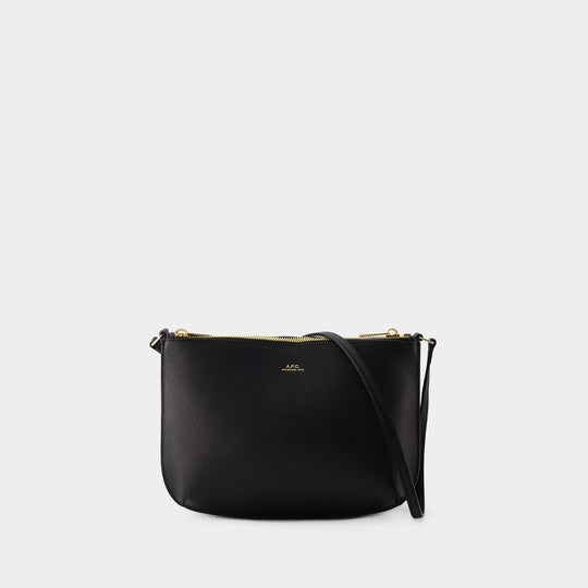 Sac à Bandoulière Sarah - A.P.C. - Cuir - Noir