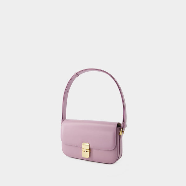 Sac à Bandoulière Grace Baguette - A.P.C. - Cuir - Lavande